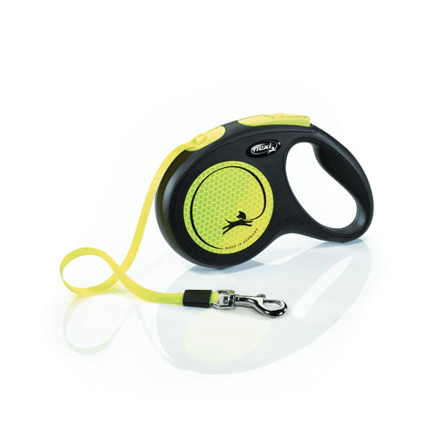 Lesa reflectorizanta pentru caini Flexi New Neon Banda M 5m